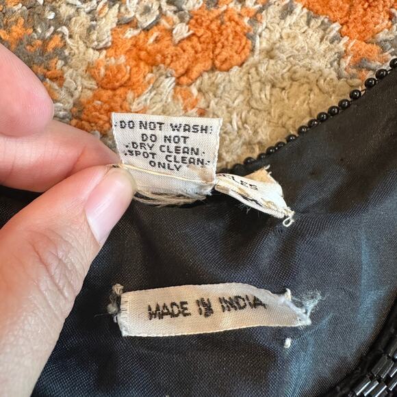 VTG SCALA Paris Milan Los Angeles Beaded Silk Jacket Size M Luxe Elegant 90s Alt - Picture 12 of 12